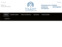 Tablet Screenshot of lexcorp.com.mx